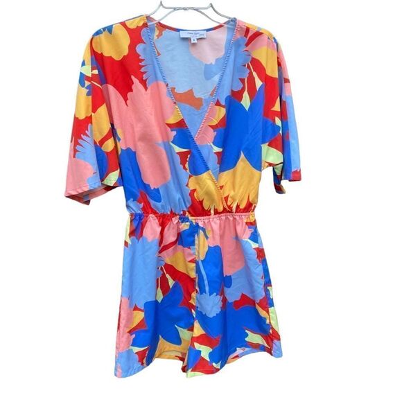 Peter Som Rent The Runway Floral Romper Sz 6 - Picture 1 of 7